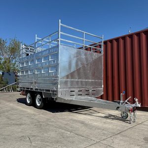 Heavy Duty Goat Livestock <b>Trailer</b> Factory Price Hydraulic Livestock Transport <b>Trailer</b> for Sheep Pig Cow Cattle <b>Farm</b> Use Export - Product Image 2