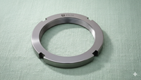 Écrou de verrouillage Check Nut KM26 128 mm x 2,0, manchon adaptateur métrique de précision en acier inoxydable pour arbre de roulement, auto-serrant, usiné CNC