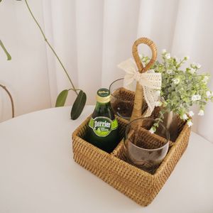 Restaurant Home <b>Kitchen</b> Utensil Organizer Rattan Utensils Holder Basket Storage Countertop Decor - Product Image 6
