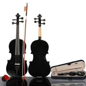 Nuovo custodia per violino acustico 1/2 con archetto nero e resina - Product Image 1