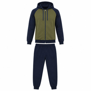 Conjunto Deportivo de Dos Piezas para Hombre, Sudadera con Capucha y Cremallera de Felpa, Pantalones Deportivos, Traje Deportivo Informal de Invierno - Product Image 2
