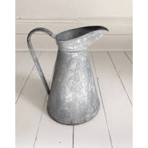Vintage Stylish Galvanized Metal Pitcher Vase Farmhouse Decorative <b>Jug</b> For Shabby Chic Home Decor & Wedding Use - Product Image 1