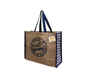 Jute <b>Tote</b> <b>Bag</b> <b>with</b> Custom Logo Design Print Natural Eco-friendly Shopping <b>Bag</b> <b>with</b> Storage in Various Sizes, Styles and Colors - Product Image 1