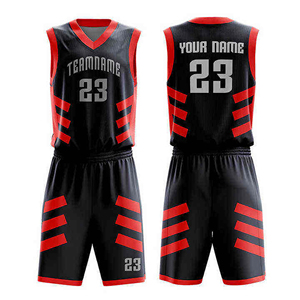 Conjunto de Uniforme de Baloncesto Personalizado en Poliéster Rojo para Niños y Niñas, Uniforme de Entrenamiento Transpirable, Pantalones Cortos Deportivos, Nombre del Equipo Impreso - Product Image 2