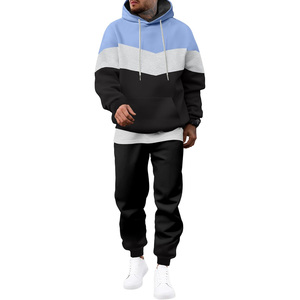 Survêtement pour homme avec logo personnalisé OEM |   Vêtements de sport rayés contrastés |   Ensemble de survêtements et blousons bomber vierges en gros - Product Image 1