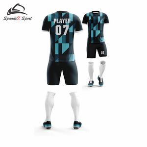 Tenues de football pour jeunes de qualité supérieure et uniformes de football personnalisés 100 % polyester pour hommes, logo personnalisé OEM ODM - Product Image 5