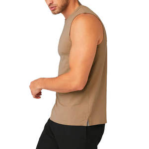 Débardeur court côtelé personnalisé à marque privée pour femme, grande taille, blanc, dos nageur, et débardeurs courts pour homme - Product Image 3