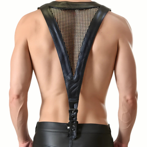 Tirantes de Cuero Negro con Hebillas de Hierro de 3.5cm de Ancho Ajustables para Hombre - Product Image 5