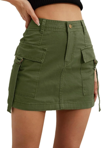 Jupe en jean style vintage pour femme, taille haute, respirante, séchage rapide, pour un confort quotidien, mode urbaine et voyage - Product Image 5