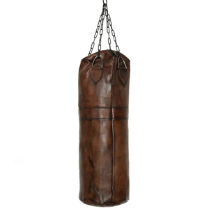 Sac de frappe de boxe réglable et confortable en cuir véritable de haute qualité avec fermeture élastique – Sac de frappe lourd personnalisable en couleur - Product Image 1