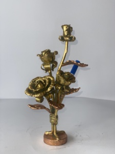 Porte-bougie en fer forgé Khang Hung Phat, sculpture décorative, style élégant, finition peinte - Product Image 5