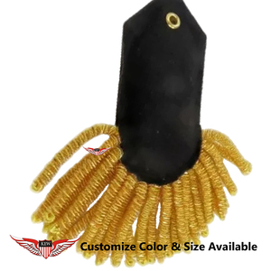 KEW - Epaulettes Personalizadas Bordadas en Amarillo Claro, Accesorio de Prenda Elegante en Tela - Product Image 2