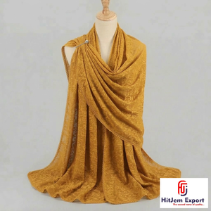 Soft Touch Neckwear Fabric Cotton Viscose Polyester Lightweight Woven <b>Scarf</b> Textile Fashion Accessory OEM ODM Private Label Supp - Product Image 4