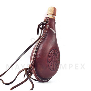 Botella de Agua de Cuero Personalizada para Caza, Cantimplora Portátil con Correa para Hombro, Venta al por Mayor para Viajes y Camping - Product Image 2