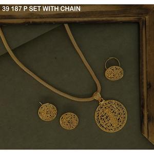 Fashion Pendant Necklace Gold-Plated Necklace for Women <b>Wedding</b> Jewelry Luxury Earrings Necklace Jewelry Set for Woman Jewelry - Product Image 6