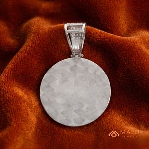 925 Silver Moissanite <b>Angel</b> Coin Pendant Necklace <b>Charm</b> with Micro Insert for Unisex Wedding Luxury Jewelry - Product Image 3