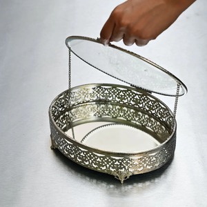 Caja Ovalada de Latón Plateado, Caja de Joyería Hecha a Mano, Caja Decorativa de Metal para Anillos, Pendientes, Regalo de Tesoro Antiguo para Mujer - Product Image 2