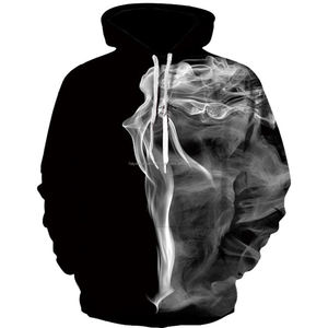 Sweat à capuche en Polyester pour hommes, nouveau, fabricant, personnalisé, effet de fumée, Jogging, survêtement, - Product Image 1