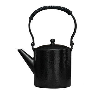 Vintage Gold Metal Tea Kettle With Lid And Handle Round Design For Kitchenware Use Handmade <b>Teapot</b> On Sale - Product Image 1