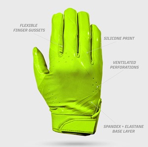 Professional Lightweight Durable Anti-Slip American Football Gloves Receiver Hand Grips Adjustable <b>Hook</b> Loop Closure Full Gloves - Product Image 4