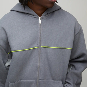 Survêtement à capuche zippé de fabrication professionnelle, best-seller, design unique, coupe oversize, prix abordable, pour hommes - Product Image 6