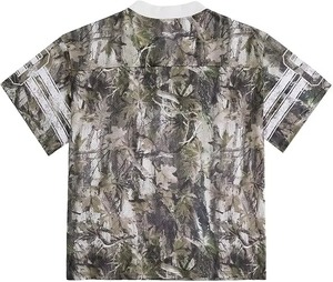 Camiseta de Malla Personalizada de Corte Holgado para Hombre, Estilo Fútbol Americano, con Estampado Gráfico Vintage, Ajuste Holgado y Patrón de Logotipo - Product Image 2