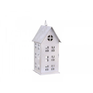 Portavelas de metal blanco con forma de casa, estilo vintage, para decoración del hogar, adorno de mesa, al precio más bajo. - Product Image 6