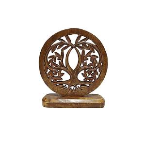 Décoration en bois Arbre de vie, design sculpté à la main de qualité supérieure, finition naturelle. Décoration spirituelle en bois, Arbre de vie fait main. - Product Image 1