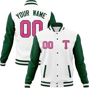 Veste d'hiver confortable pour homme, style Letterman, col montant, logo frontal, coupe-vent, haute qualité, écologique, séchage rapide, respirante - Product Image 1
