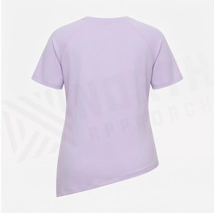 T-shirt de yoga asymétrique à col rond et manches courtes pour femme North Approach, léger et respirant, en polyester, vêtements de sport - Product Image 4