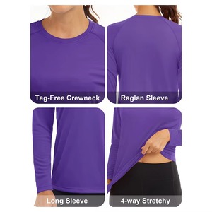 Camiseta Deportiva de Invierno para Mujer, Elástica en 4 Direcciones, Manga Larga, Compresión, Spandex/Nylon, Ropa Deportiva, Estampado Personalizado en la Parte Delantera - Product Image 6