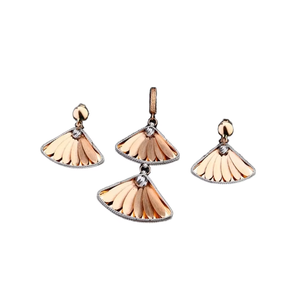 Conjunto de Joyería Clásico y Moderno para Mujer con Colgante de Diamantes en Oro y Aretes a Juego, Elegante Collar de Moda para Fiestas y Uso Diario - Product Image 3