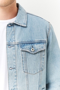 เสื้อแจ็คเก็ตยีนส์วินเทจผู้ชาย OARH INT INDUSTRY ผ้าฝ้าย 100% เป็นมิตรกับสิ่งแวดล้อม ระบายอากาศได้ดี ปักลาย ทรงปกติ - Product Image 4