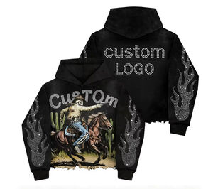 Fournisseur en gros de sweats à capuche personnalisés, sweats à capuche streetwear à impression en relief, en molleton épais pour les détaillants américains - Product Image 2