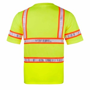 100% polyester Top Selling High Quality Factory Custom Hi-vis Reflective Shorts Sleeve <b>Construction</b> Workwear Safety T-shirt - Product Image 6