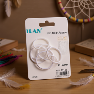 Cerchio in plastica Ilan da 50 mm per acchiappasogni, 10 pezzi - Product Image 3