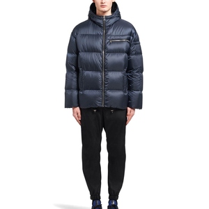 Oversized Men's Woolen Puffer <b>Jacket</b> Embroidery <b>Waterproof</b> Breathable Trendy Winter Quilted Full Zip Streetwear <b>Warm</b> Casual - Product Image 4