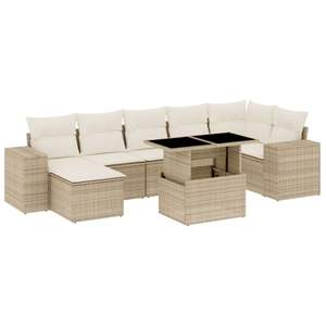 Ensemble de canapés de jardin beige pour meubles de patio - Product Image 2