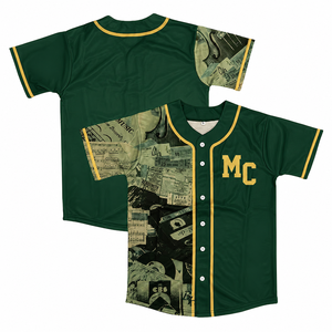 Camiseta de Béisbol Corta de Malla de Alto Rendimiento de Secado Rápido con Transferencia de Calor Personalizada de Micah Corporation, con Botones Completos y Tejido Doble de Poliéster - Product Image 2