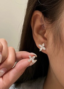 ZAWO HOUSE Marquise <b>Earrings</b> Gift for Girls VVS1 Lab Grown Diamond Sterling <b>Silver</b> Filled Brilliant Cut Luxury <b>Stud</b> <b>Earrings</b> - Product Image 4