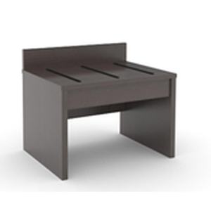 Banc de rangement 24 pouces certifié CARB P2, finition MDF HPL LPL de qualité E0, avec bordure assortie pour entrée de motel - Product Image 5