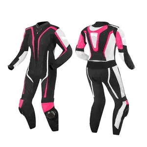 Combinaison de course en cuir pour moto personnalisée combinaison de course pour moto 1 pièce et 2 pièces en cuir de vachette combinaison de motard