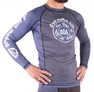 เสื้อรัดกล้ามเนื้อแขนยาวสำหรับผู้ชาย ยี่ห้อ Custom Jiu Jitsu BJJ สำหรับกีฬา No Gi Grappling MMA แบบซับลิเมชั่น - Product Image 2