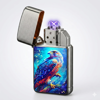 Briquet Électrique Rechargeable Type-C Falcon X, Design Anti-Vent et Sans Flamme, Idéal pour l'Usage Quotidien et les Bars