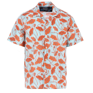 <b>Men</b> Hawaiian <b>Shirt</b> Floral <b>Satin</b> Woven Short Sleeve Casual Summer Beach Button Up Custom Sublimation Print Top - Product Image 1
