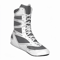 Sepatu Tinju Unisex DM Pro Berkualitas Tinggi, Bernapas, Tali Sepatu, Triple Mesh Kulit Sintetis, Sol Anti Selip, Ringan