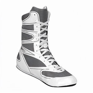 DM Pro Male <b>Boxing</b> Footwear Breathable Lace-Up Triple Mesh Synthetic Leather Wear-Resistant Grip Sole Lightweight Ready to Ship - Product Image 3