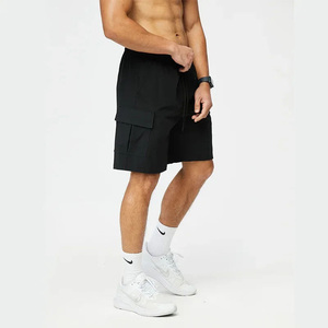 Shorts de sport cargo pour hommes, séchage rapide, multi-poches, cordon de serrage, taille élastique, pour entraînement et course à pied, vente en gros - Product Image 5