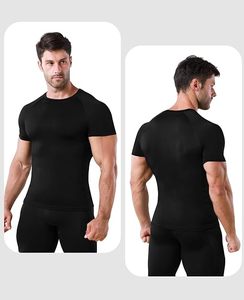 Compression Shirt Dry Fit Moisture Wicking Workout Short Sleeve <b>Tops</b> Gym Muscle Tee Bodybuilding Quick Dry T Shirts - Product Image 2