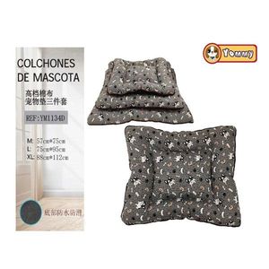 Ensemble de lit pour animaux de compagnie Yommy en coton 57x75cm 75x95cm 88x112cm, tapis imperméable antidérapant pour chien - Product Image 1